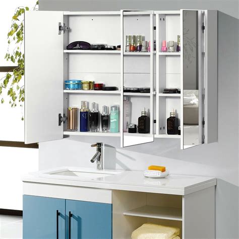 A medicine cabinet mirror typically has the same dimensions as the cabinet, though it can be a little smaller. 36" Bathroom Medicine Cabinet with 3 Mirrors | Bathroom ...
