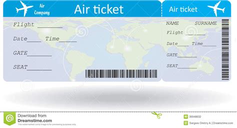Einladungskarten flugticket geburtstag ticket 11. Variante des Flugtickets vektor abbildung. Illustration ...