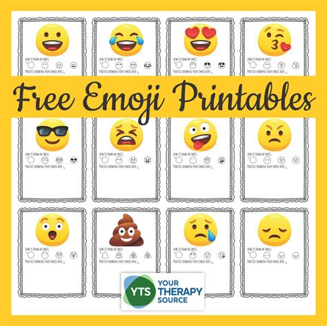 Emoji Printables How To Draw Emoji Faces Your Therapy Source