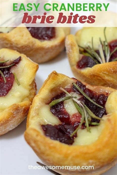 Easy Cranberry Brie Bites Recipe With Images Appetizer Bites