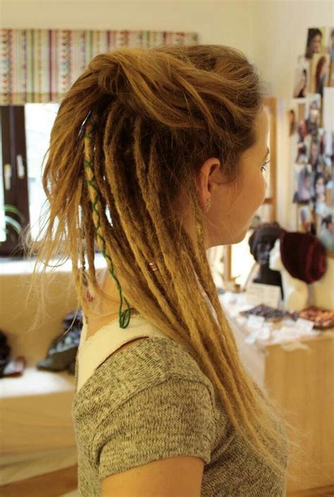White Girl With Bottom Half Of Head In Dreads And Top Half