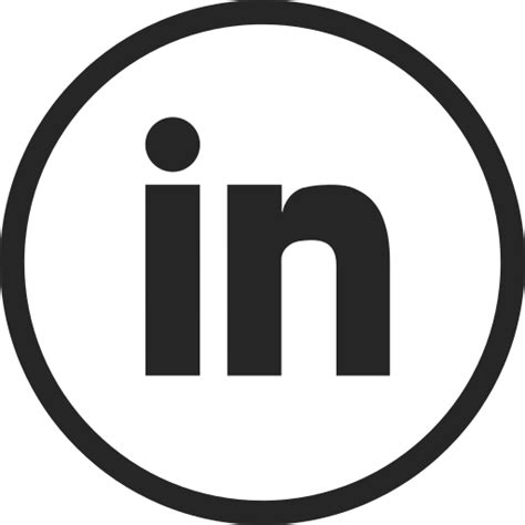 Linkedin Logo Black And White Simple