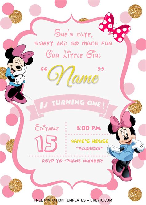 Printable Baby Shower Invitations Minnie Mouse