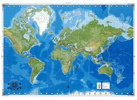 Large World Map Largest Map Of The World 5x8 And 6xft X Etsy
