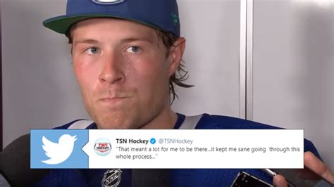 Brock Boeser Gets Emotional While Discussing His Father S Battle With Cancer Article Bardown