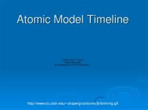 Atomic Models And Theorys Timeline Timetoast