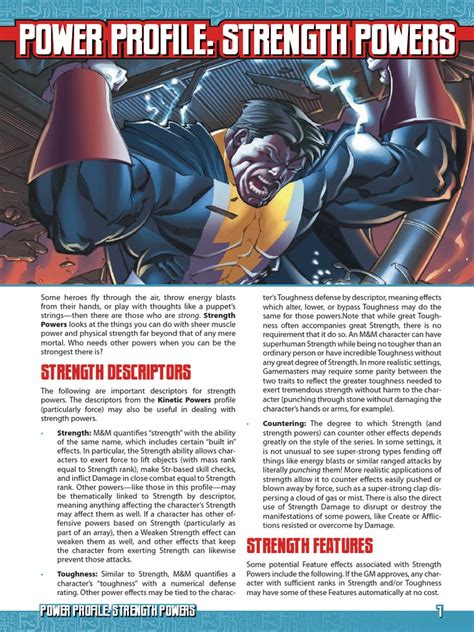 Mutants And Masterminds 3e Power Profile Strength Powers Pdf