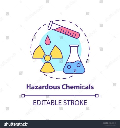 Hazardous Chemicals Concept Icon Workplace Safety Stock Vector Royalty