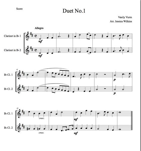 Clarinetsheetmusic.net is an online collection of printable sheet music for clarinet in pdf format. 10 Easy Clarinet Duets - JDW Sheet Music