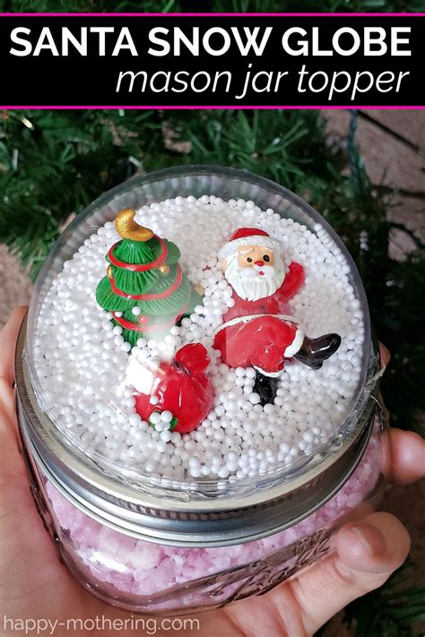 Homemade Snow Globe Mason Jar Topper Happy Mothering