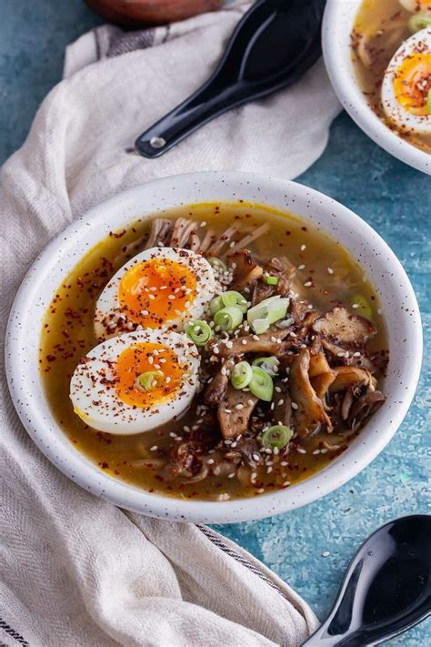 This Easy Mushroom Miso Soup With Noodles Is A Healthy And Warming Vegetarian Meal My F