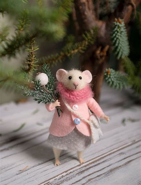 Needle Felted Mouse Woolen Mouse Christmas Mouse Etsy Uk Christmas