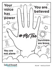 You don't need to have any special skills! #MeToo Coloring Page | National Sexual Violence Resource ...