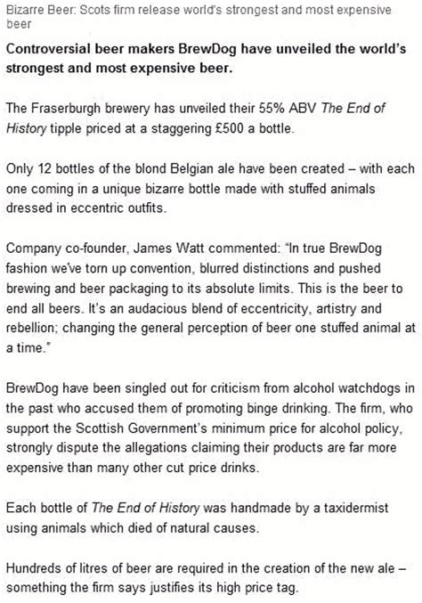 Read The Brewdog The End Of History Article Beerpulse