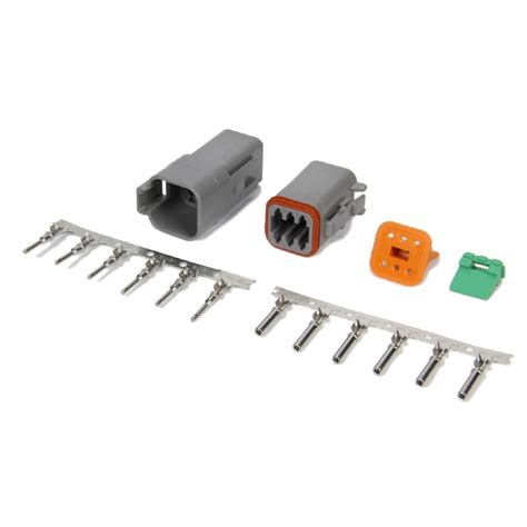 Msd Ignition Electrical Connector Kit Deutsch 6 Pin 16 Gauge