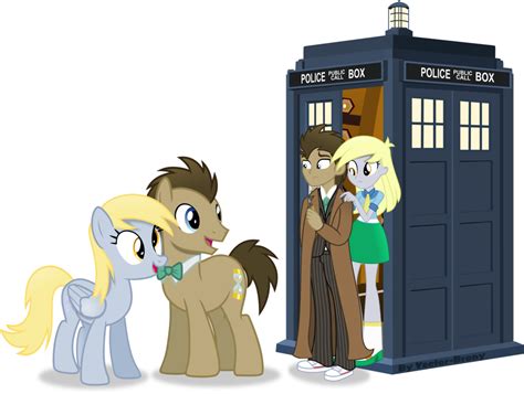 Doctor Whooves And Derpy Meet The Doctor And Derpy By Vector Brony