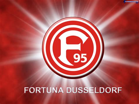 Logo of fortuna düsseldorf, german football team, with the right colours. Die Fortuna Düsseldorf hat das letzte Spiel im Chaos ...
