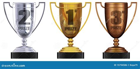 Gold Silver And Bronze Trophy Royalty Free Stock Image Image 15794586