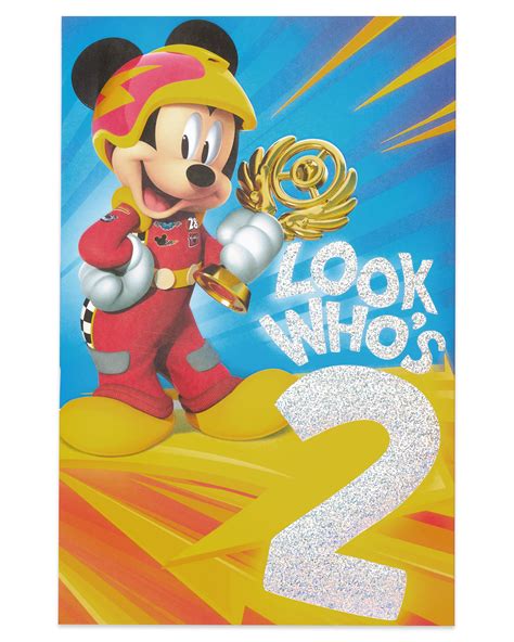 American Greetings Mickey Mouse 2nd Birthday Card For Boy