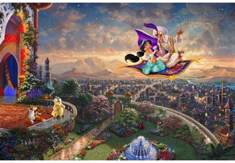 Aladdin Limited Edition Art Thomas Kinkade Disney Papel De Parede