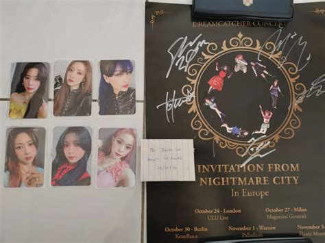 Wts Ww My Dreamcatcher Signed Poster Ktown U Pcs R Kpopforsale