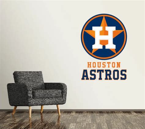 Houston Astros Wall Decal Logo Baseball Mlb Art Decor Sticker Vinyl
