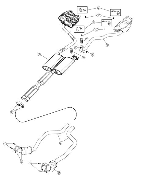 Wk hemi engine compartment diagram; 2019 Chrysler 300 S 5.7L Hemi V8 Used for: MUFFLER AND RESONATOR. Exhaust - 68274677AB | Mopar ...