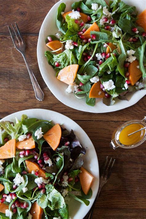 Persimmon Pomegranate And Ricotta Salad Whats Gaby Cooking