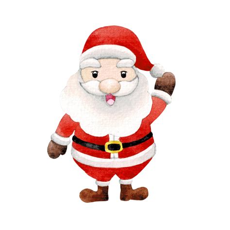 Happy Santa Claus Character Cute Santa Watercolor 25217904 Png