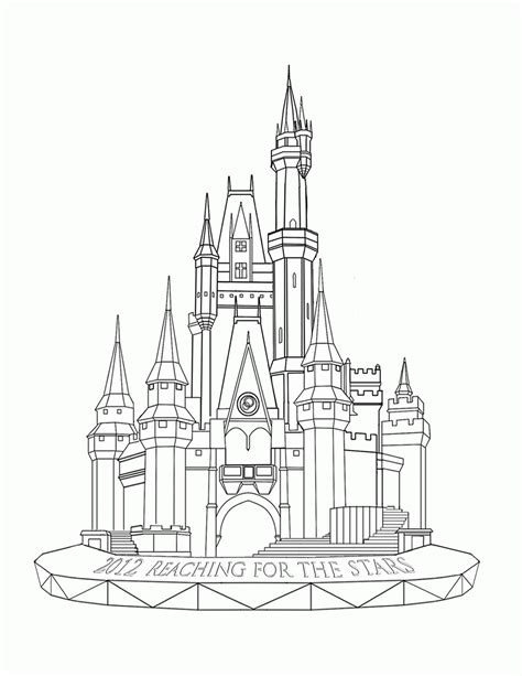 Disney World Castle Coloring Pages Sketch Coloring Page