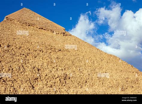 Tiled Top Of The Pyramid Of Khafre Or Of Chephren The Second Tallest