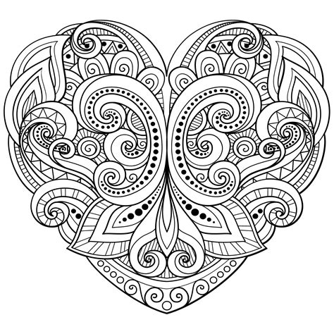 Search through 623,989 free printable colorings at getcolorings. Pin by Coloring Pages for Adults on Coloring pages | Heart ...