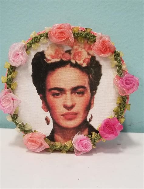 Frida Kahlo With Flower Headband Circular Decorative Box ⋆ Behold