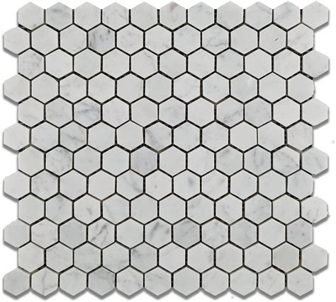 Buy Carrera Carrara Marble Tile Hexagon 1 Inch Hex Bathroom Shower