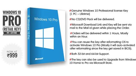Windows 10 Pro License Key 1 Pc 32and64 Bit Youtube