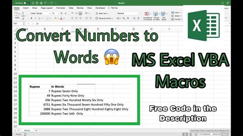 Convert Numbers Into Words Ms Excel Tips And Tricks Vba Macros Basics