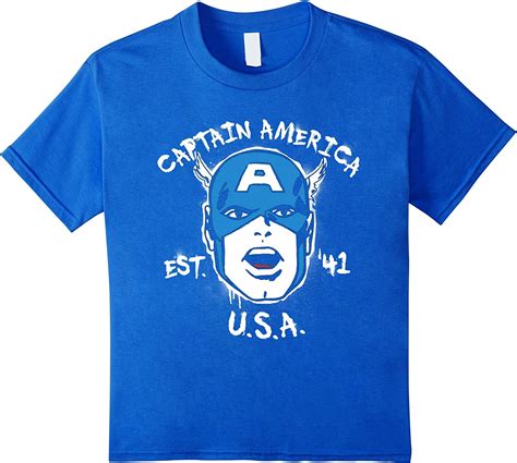 Marvel Captain America Avengers Est 1941 Graphic T Shirt Clothing Shoes And Jewelry