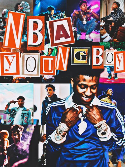 Nba Youngboy In Red Background With Money Bundle On Neck Nba Youngboy