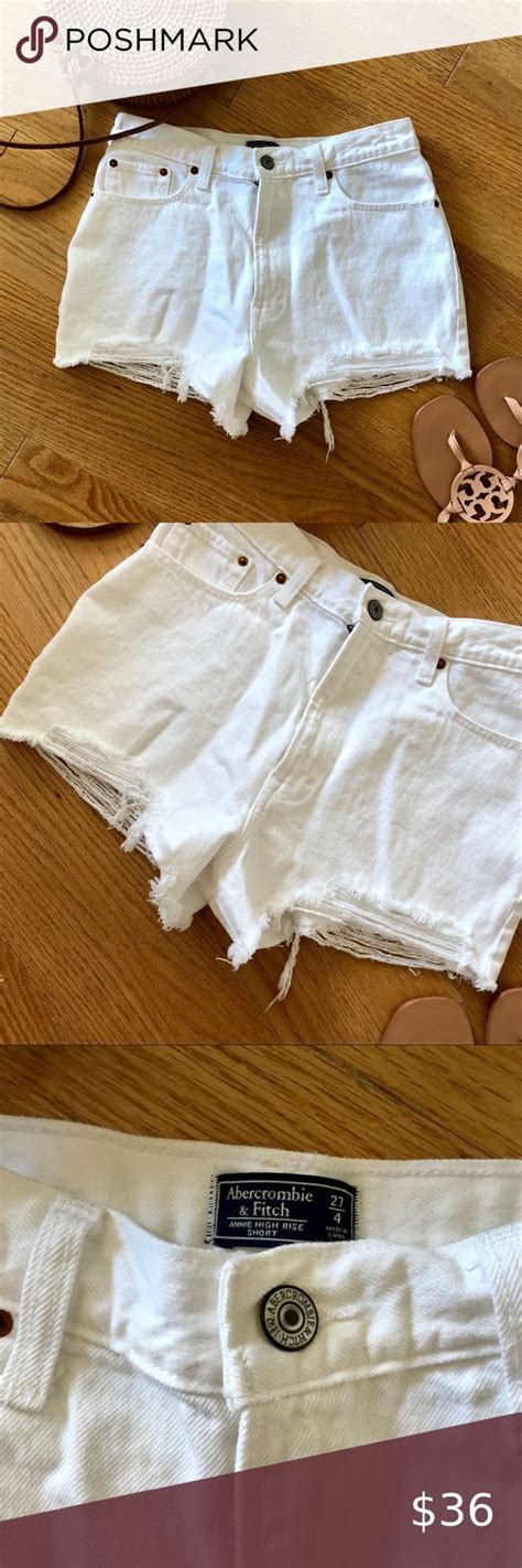 Abercrombie And Fitch Annie High Rise Shorts White White Shorts High Rise Shorts Shorts