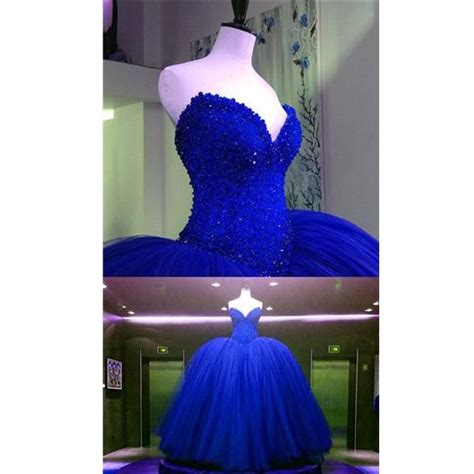 Affordable Gorgeous Sweetheart Royal Blue Ball Gown Long Evening Prom