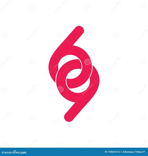 Number 69 Linked Flat Logo Vector Stock Vector Illustration Of Logotype Letter 130641612