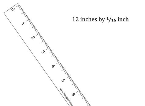 Printable Ruler Inch With 16ths Printable Ruler Actual Size