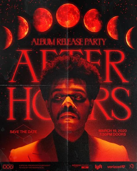 After Hours La Album Release Party Theweeknd The Weeknd Poster