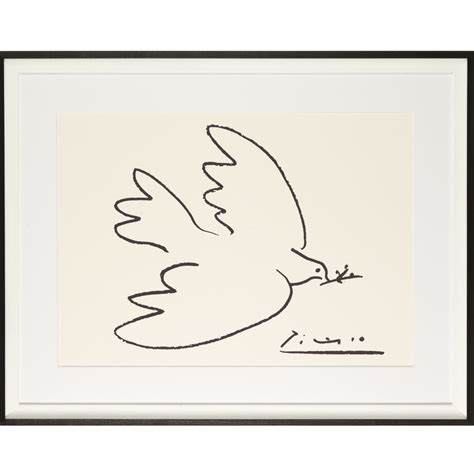 Picasso Dove Of Peace Framed Print 74 X 94cm