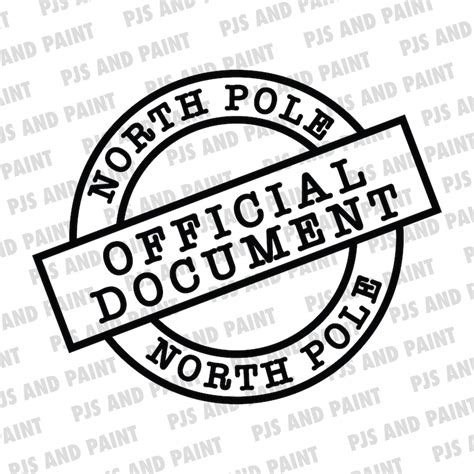 Official North Pole Document Svg North Pole Svg Official Etsy