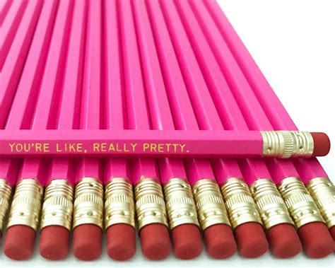 Mean Girls Pencil Set Movie Quotes Pencils Youre Like Etsy