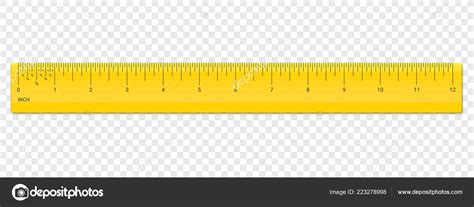 Ruler Inch Scale Vector Plastic Measurement — Stock Vector © Avector