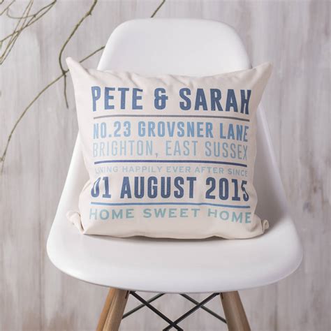 22 thoughtful gifts for newly engaged couples, from someone who recently got engaged. Personalised Couples New Home Cushion By Oakdene Designs ...