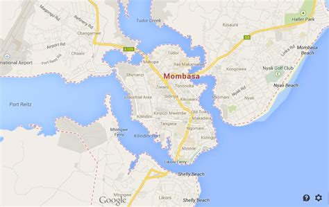 Map Of Mombasa World Easy Guides