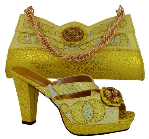 African Fashion Shoes Matching Bags Set With Plenty Stone For Party Italian Design Shoes And
